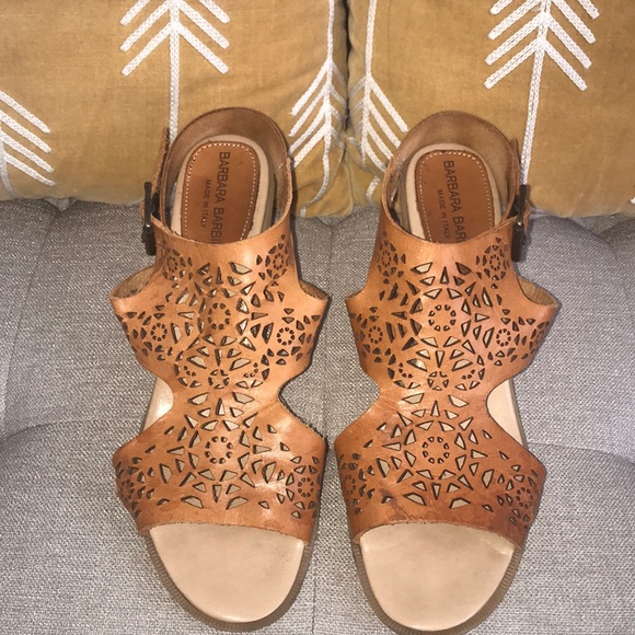 Handmade Italian Leather Healed Sandals - Picture 2 of 4